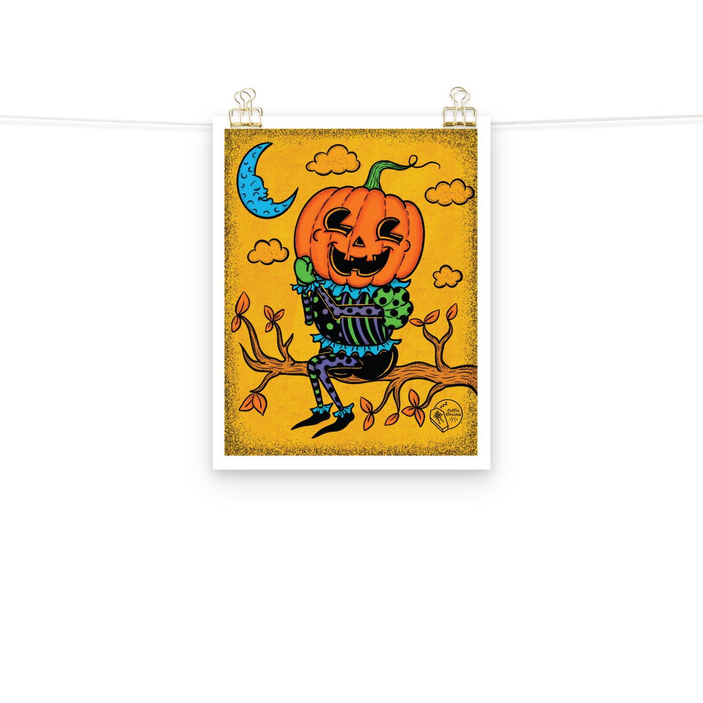 Vintage Halloween Pumpkin Print