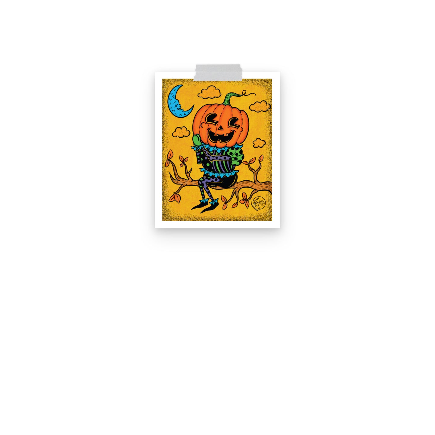 Vintage Halloween Pumpkin Print