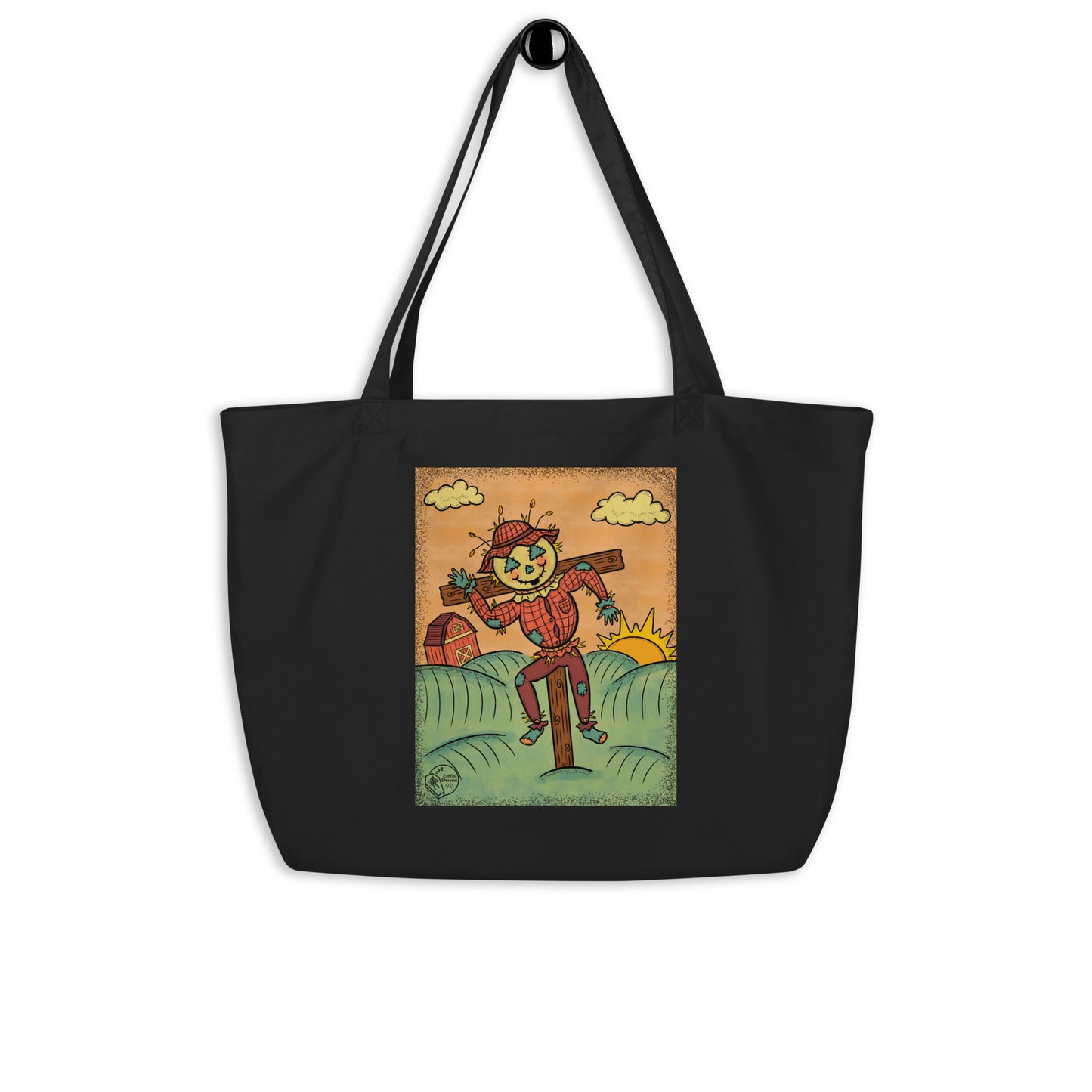 Vintage Halloween Scarecrow Tote