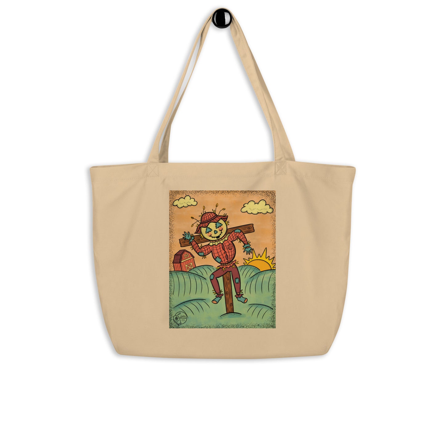 Vintage Halloween Scarecrow Tote