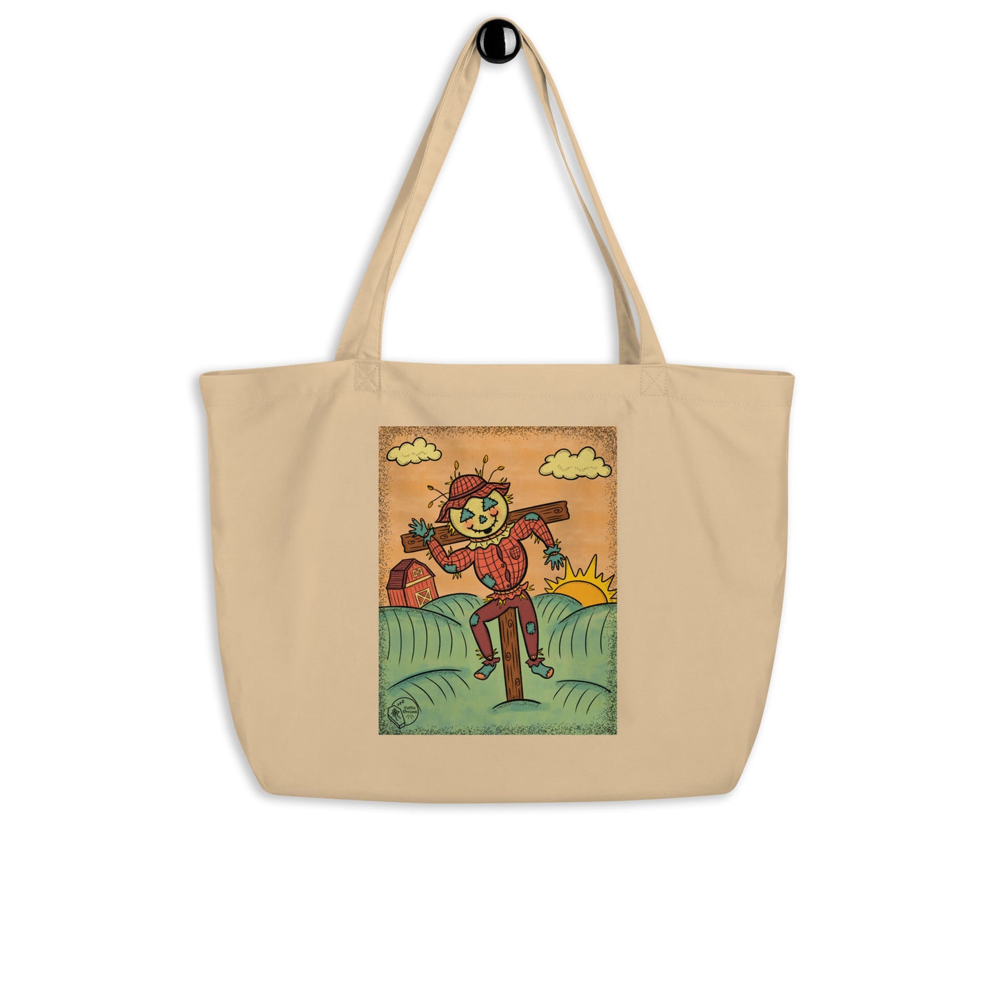 Vintage Halloween Scarecrow Tote