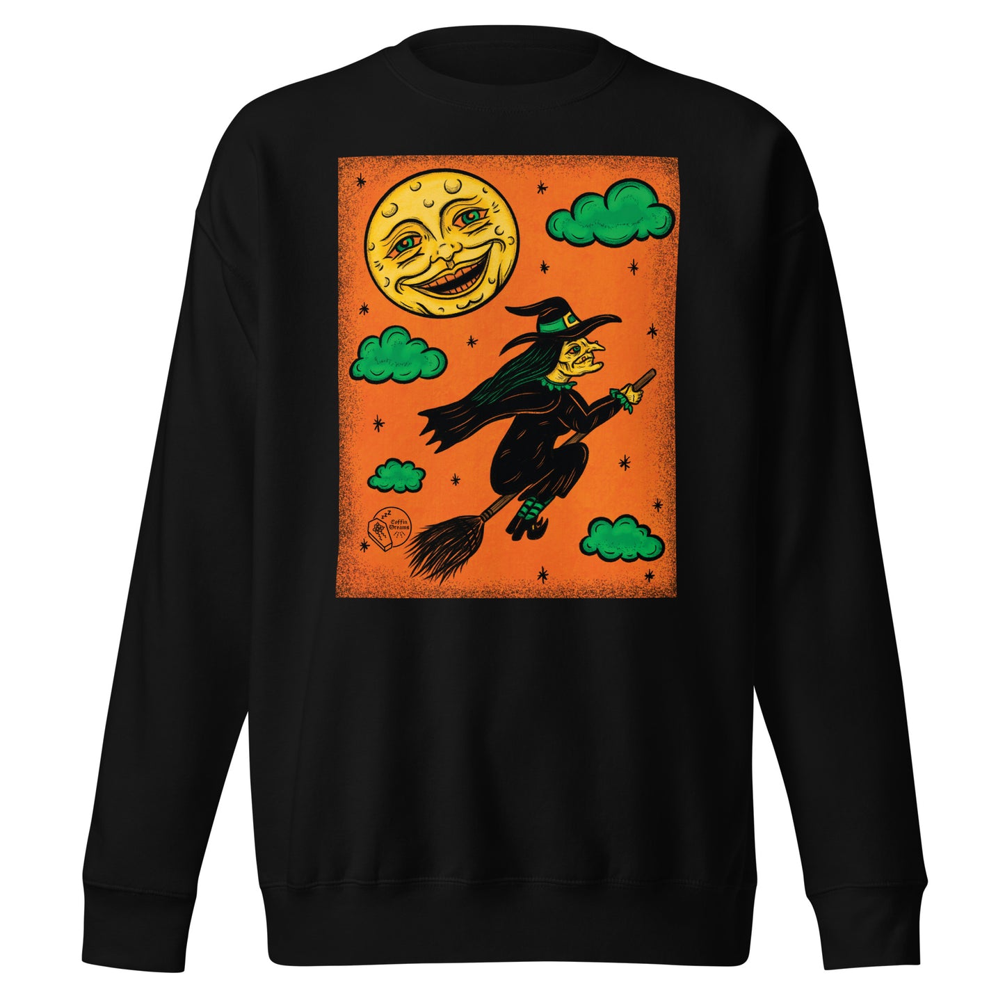 Vintage Halloween Witch Crew Neck