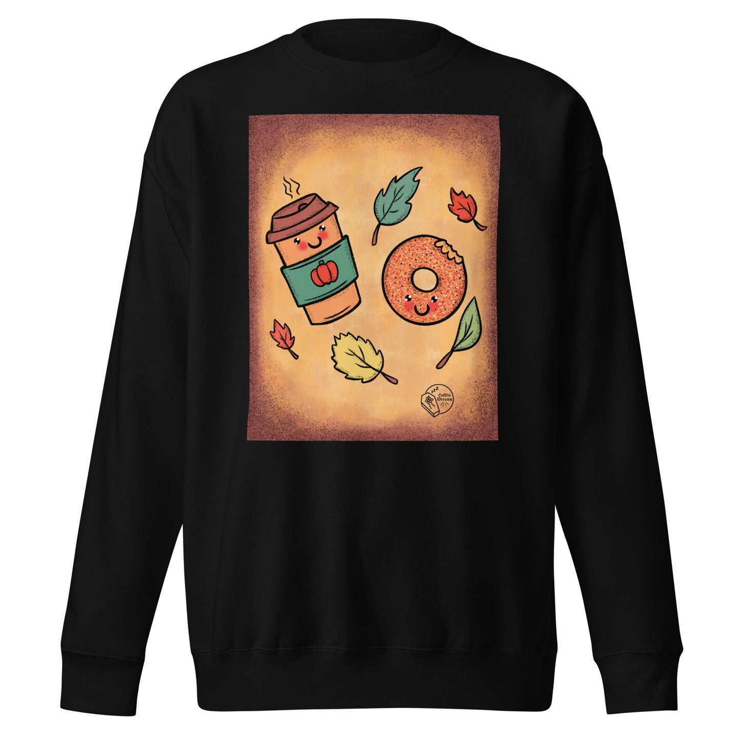 Vintage Halloween Coffee & Donuts Crew Neck