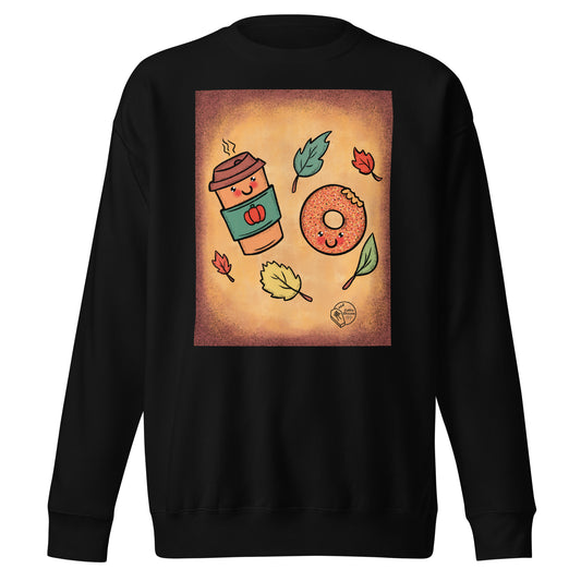 Vintage Halloween Coffee & Donuts Crew Neck