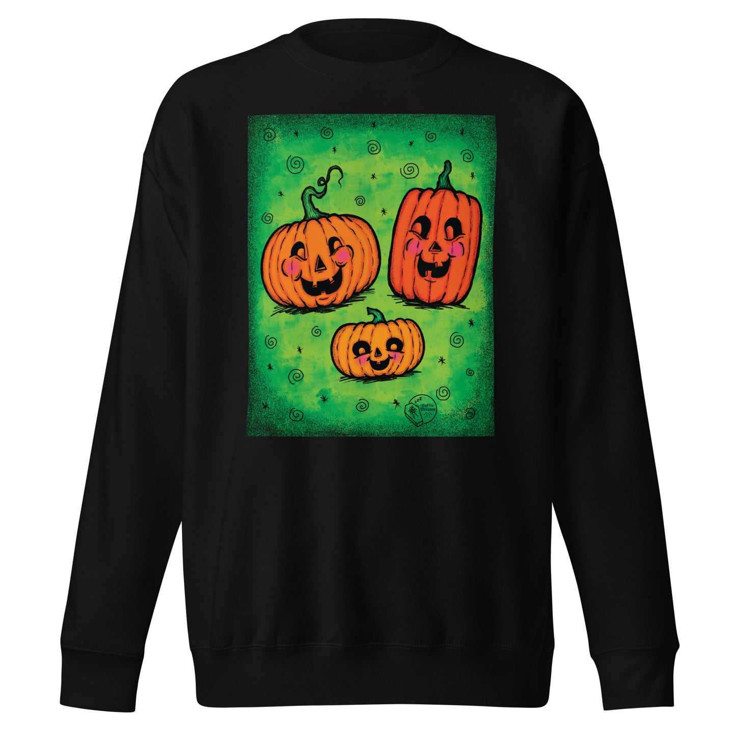 Vintage Halloween Pumpkin Family Crew Neck