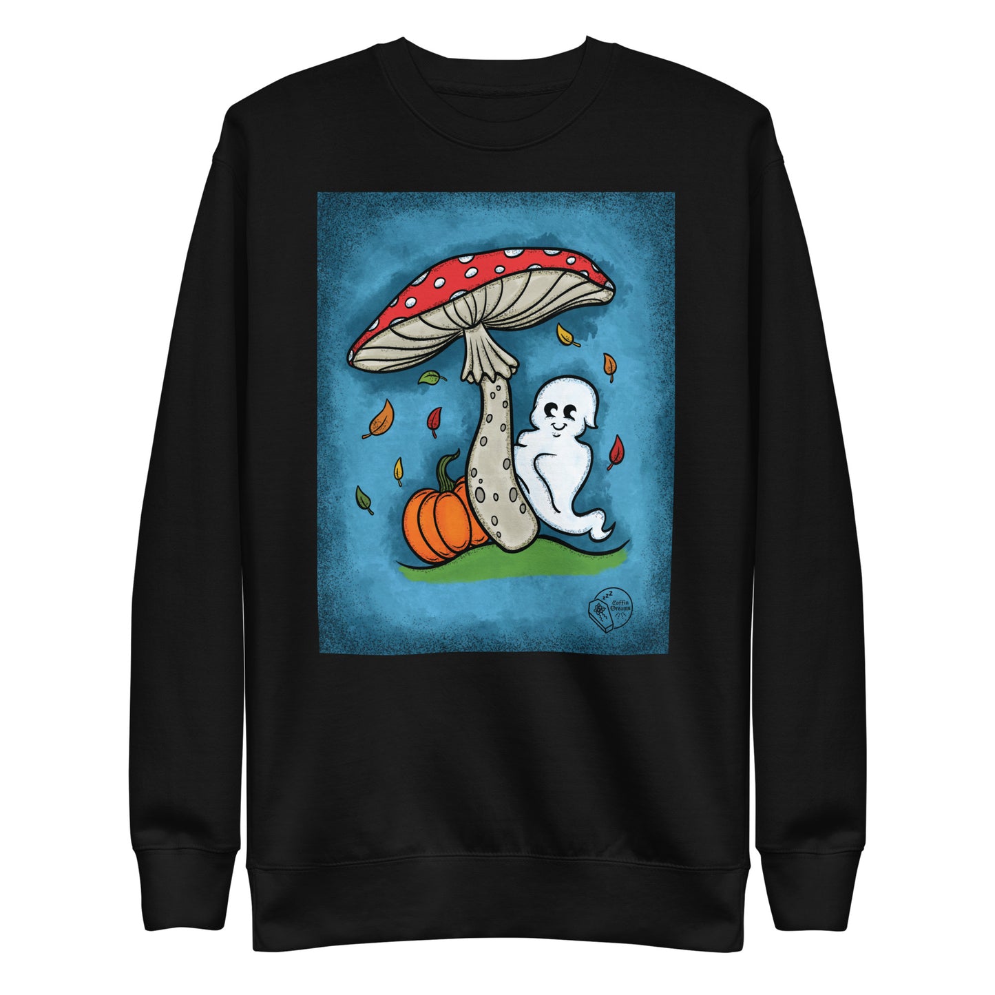 Vintage Halloween Mushroom Ghost Crew Neck