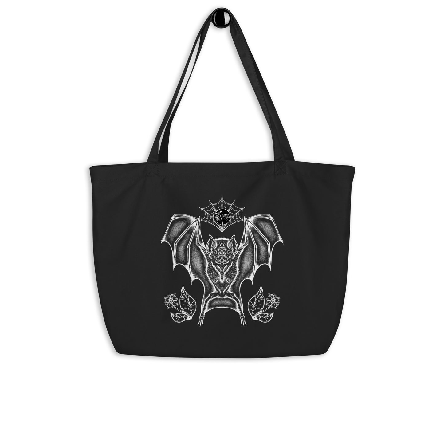 Large organic Bat tote bag