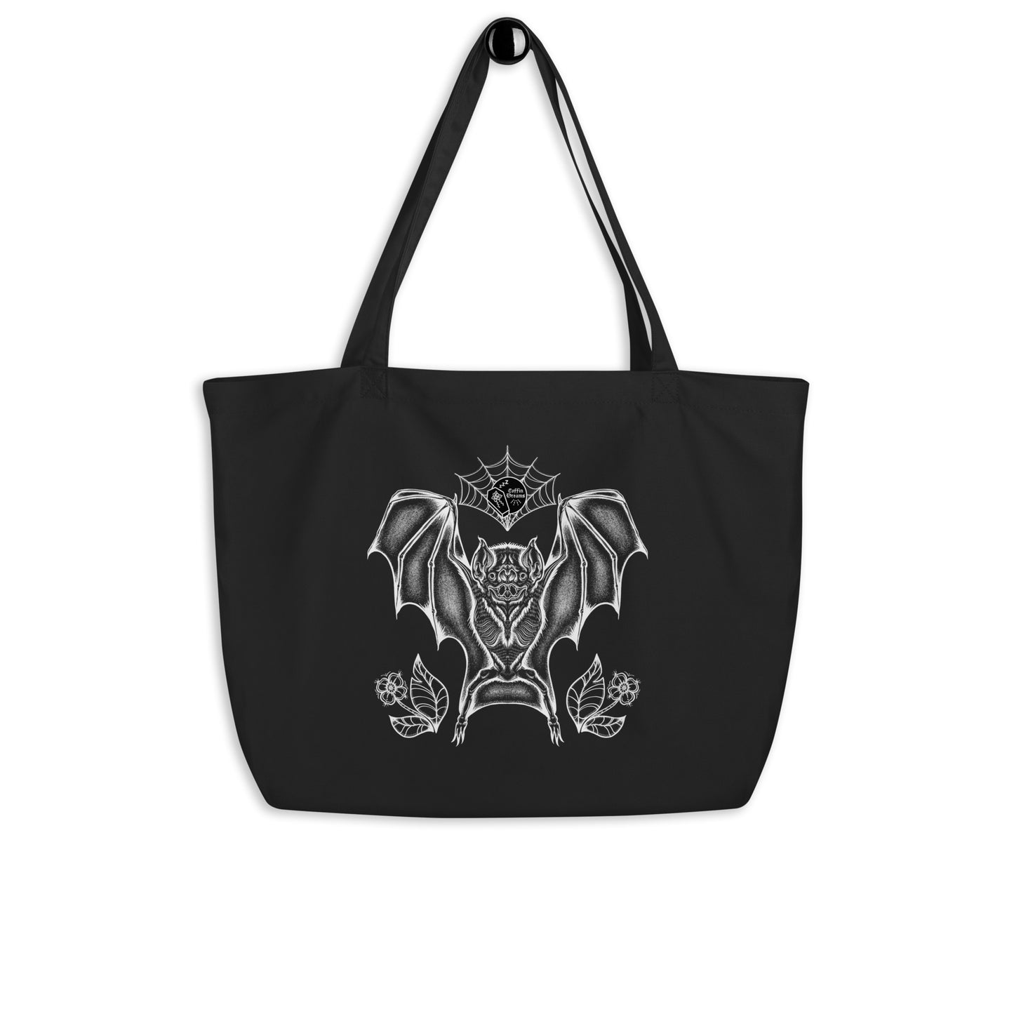 Large organic Bat tote bag